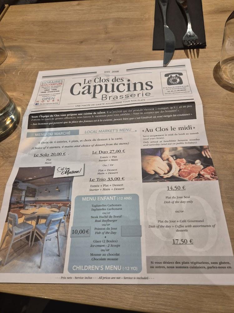 Le Clos des Capucins - Menu Image 3